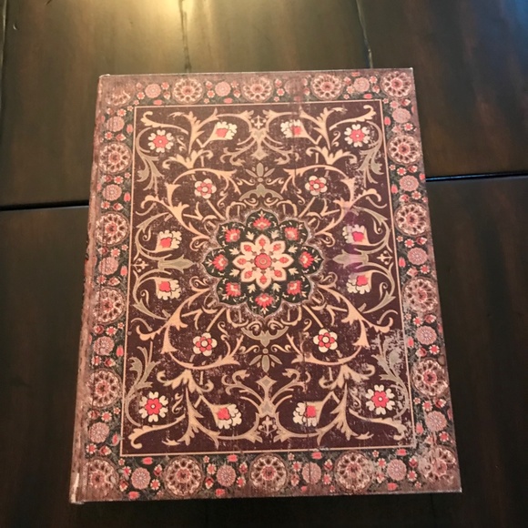 Book Box Maroon Cream Magnetic Close Scroll Work Floral - Picture 2 of 4